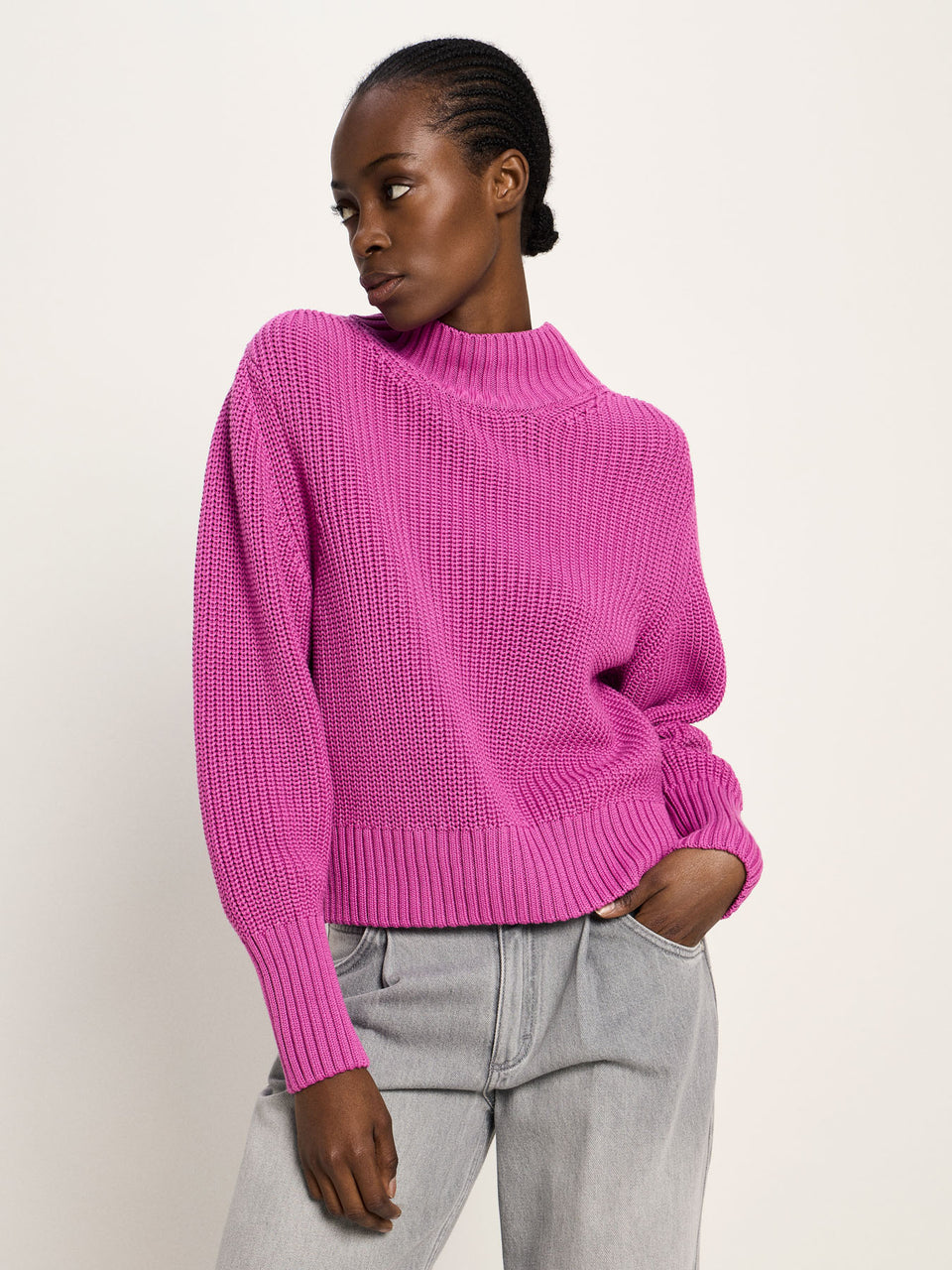 GROBSTRICKPULLOVER (GOTS) aus Bio-Baumwolle - diverse Farben