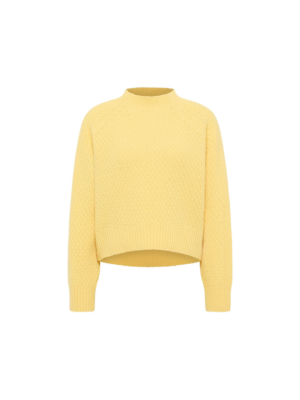 STRUKTURPULLOVER - aus Merinowolle und Kaschmir - yellow