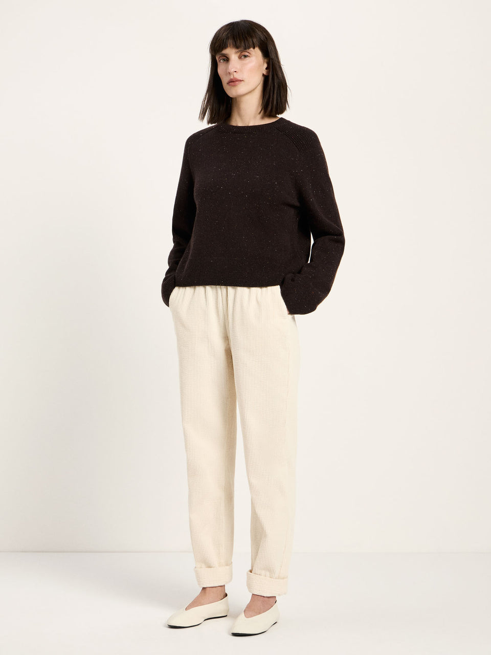 Cropped Pullover (GOTS) aus Bio-Schurwolle und Bio-Baumwolle - diverse Farben