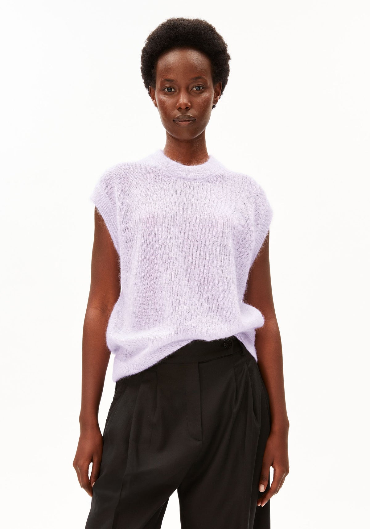 Pullunder MOHAIR BLEND KNIT VEST - Moonlit Lilac