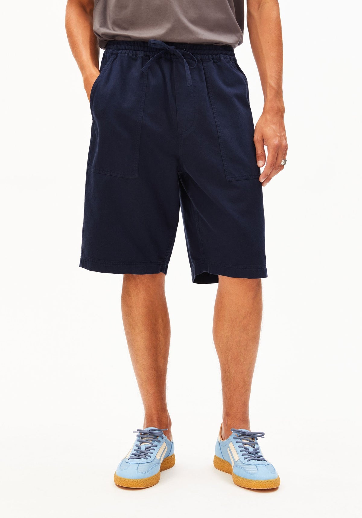 Shorts COTTON LINO Baumwolle-Leinen-Mix - tinted navy