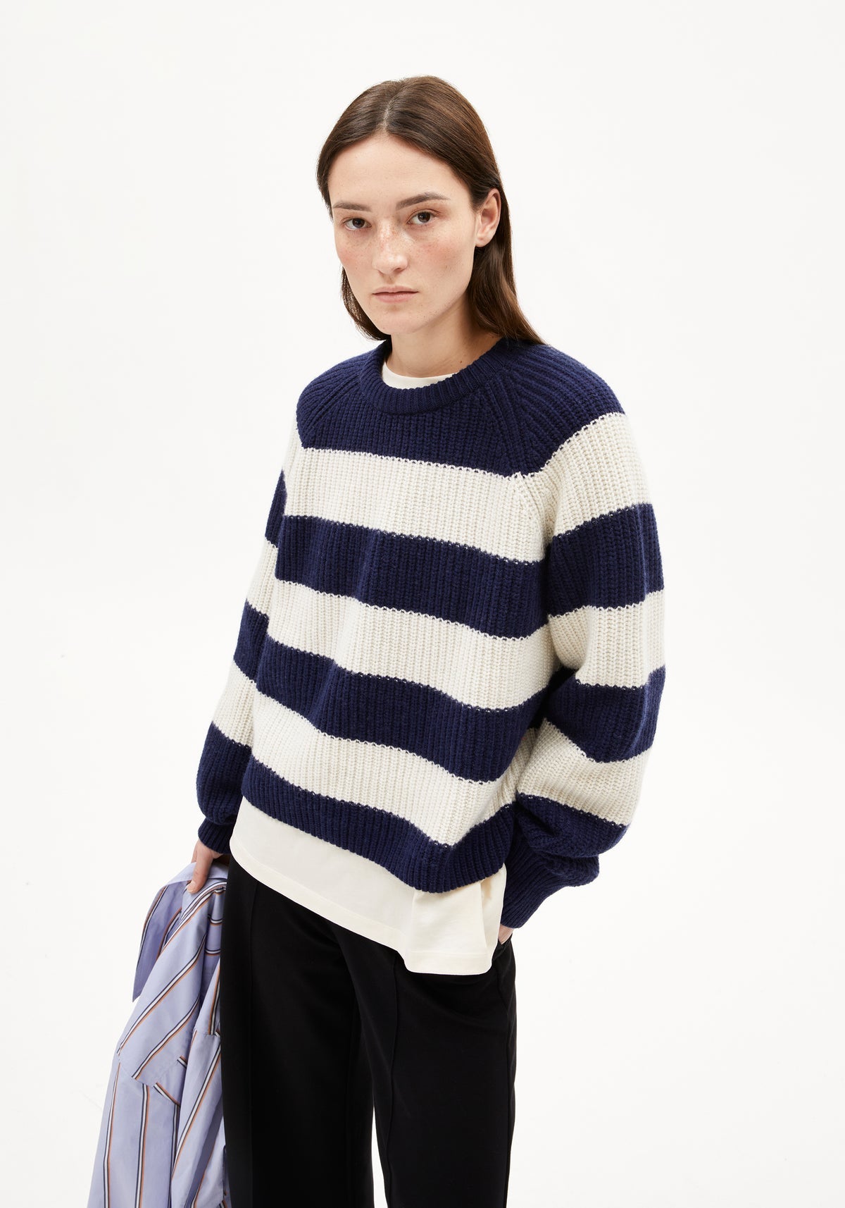 Pullover KAAGI STRIPES - tinted navy