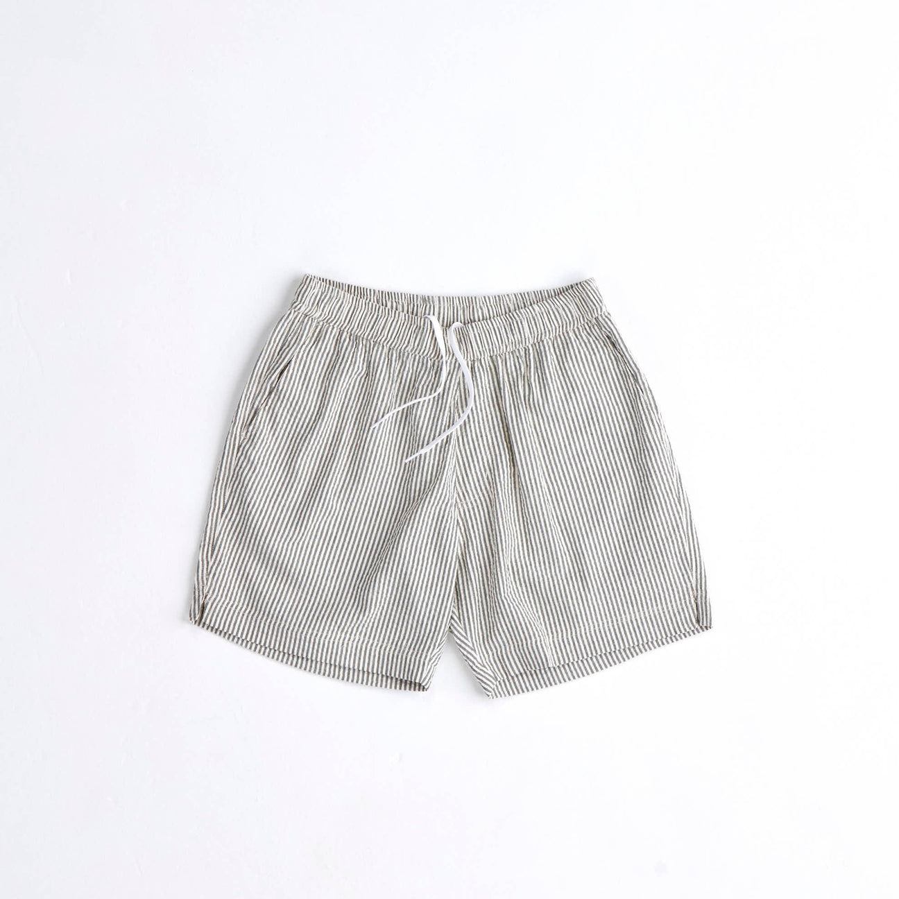 Hose Rishi Shorts - Green/White Seersucker