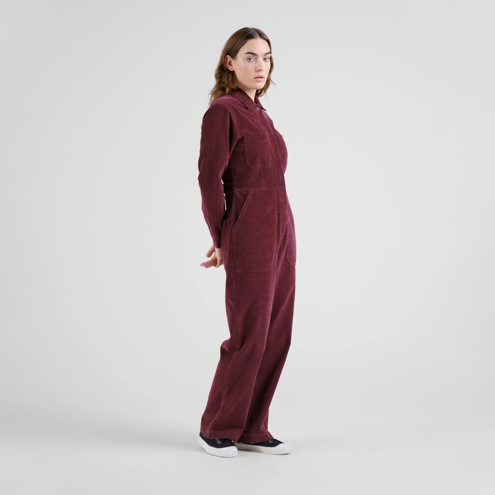Overall Docksta Corduroy - Fig Red