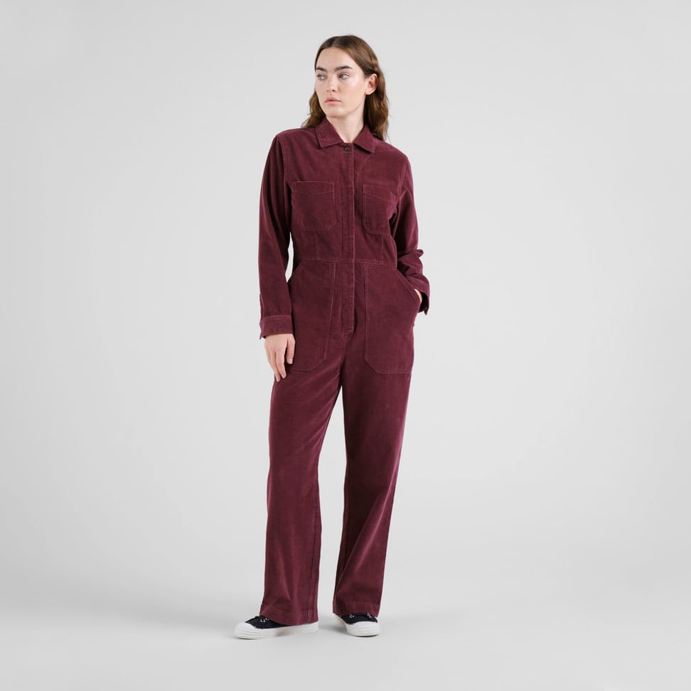 Overall Docksta Corduroy - Fig Red