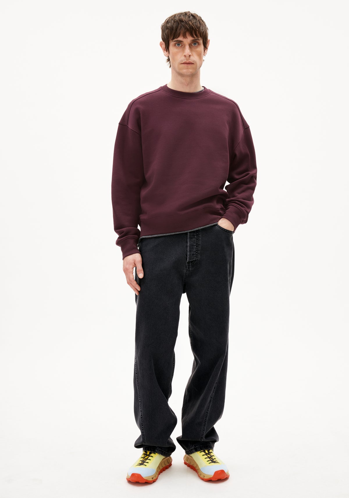 Sweatshirt EMAAL Å ZICK ZACK - dark cranberry