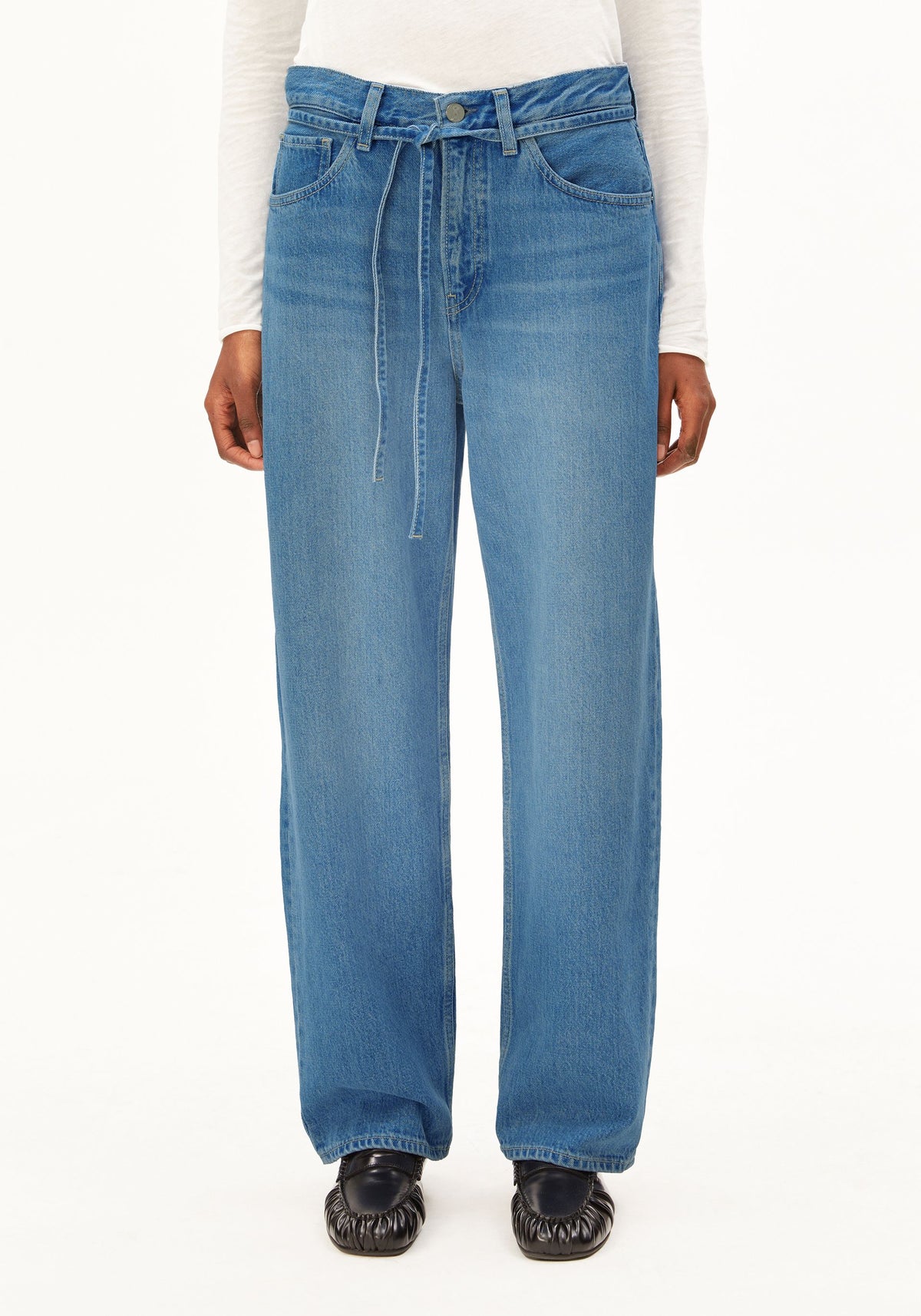 Jeans HAAYI LOW WAIST BAGGY - TENCEL™ LYOCELL MIX NON STRETCH aero