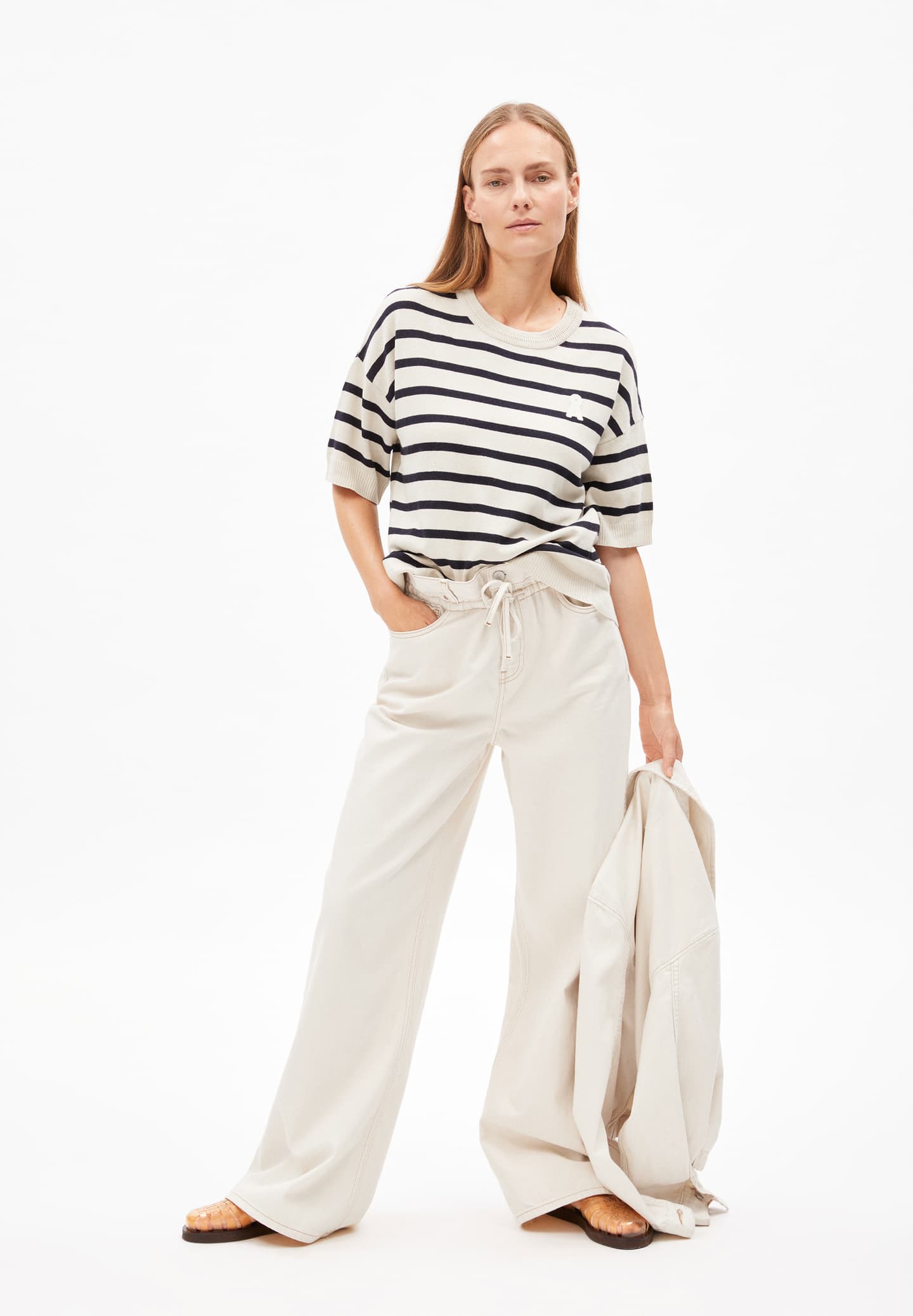 Strickshirt LIZAA LINO STRIPES - diverse Farben