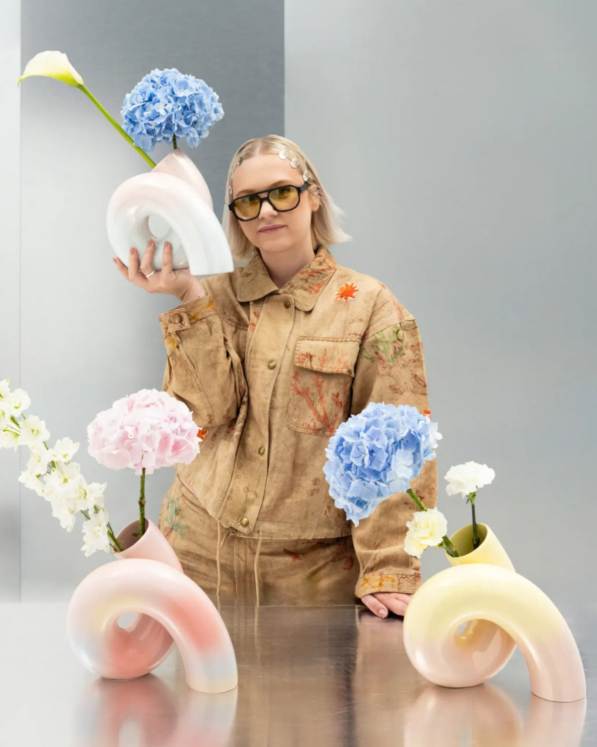 Vase MaM x Ju Schnee L - diverse Farben
