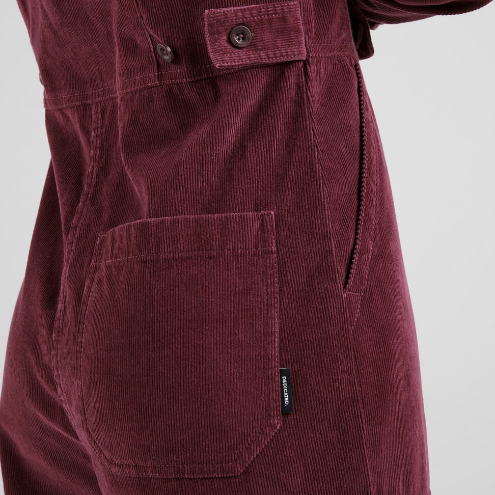 Overall Docksta Corduroy - Fig Red