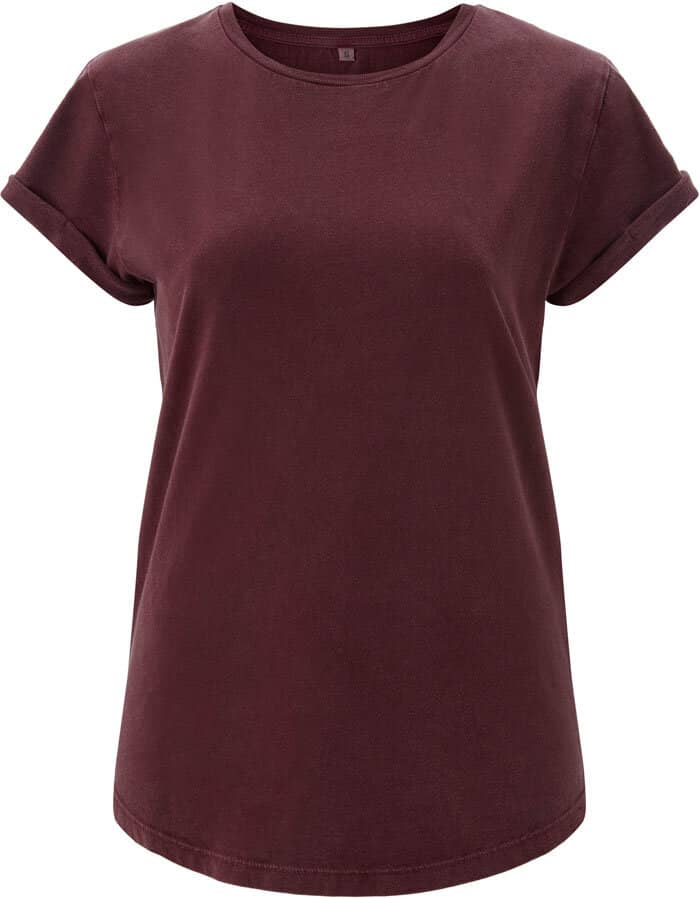 T-Shirt Rolled Up Sleeve aus Biobaumwolle in diversen Farben