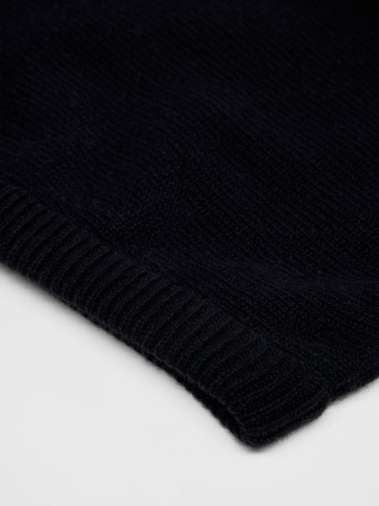 Balaklava (GOTS) aus Bio-Schurwolle und Bio-Baumwolle - black