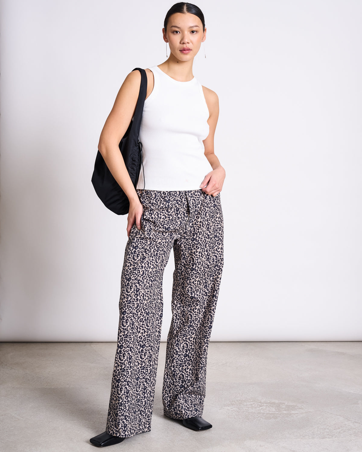 COTTON PANTS SOBY - leo print