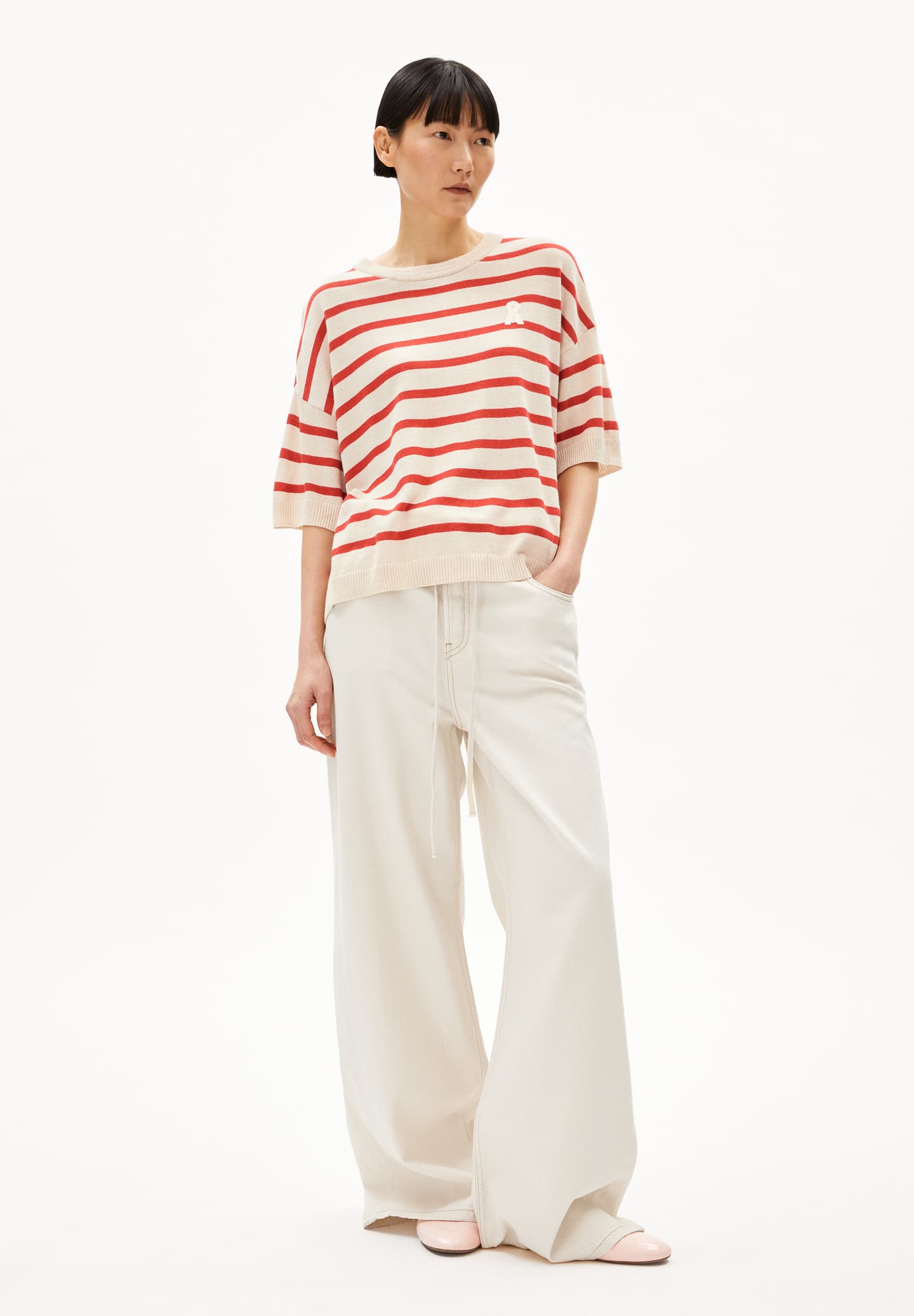 Strickshirt LIZAA LINO STRIPES - diverse Farben