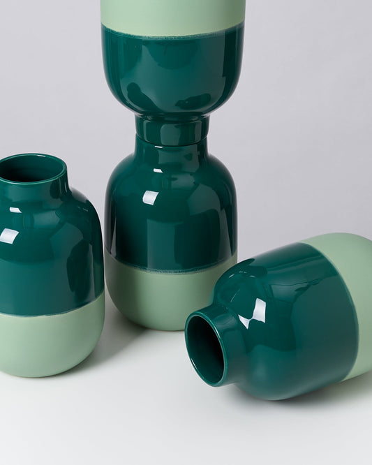 Vase Nuno M dunkelgrün salbei