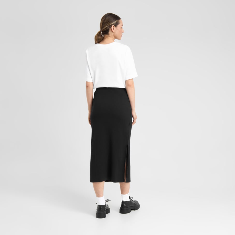 Rib Skirt Kvarnvik - black