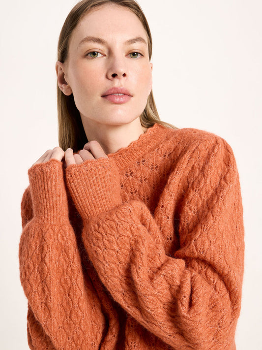 Ajour Pullover aus Alpakawolle und Schurwolle - verschiedene Farben