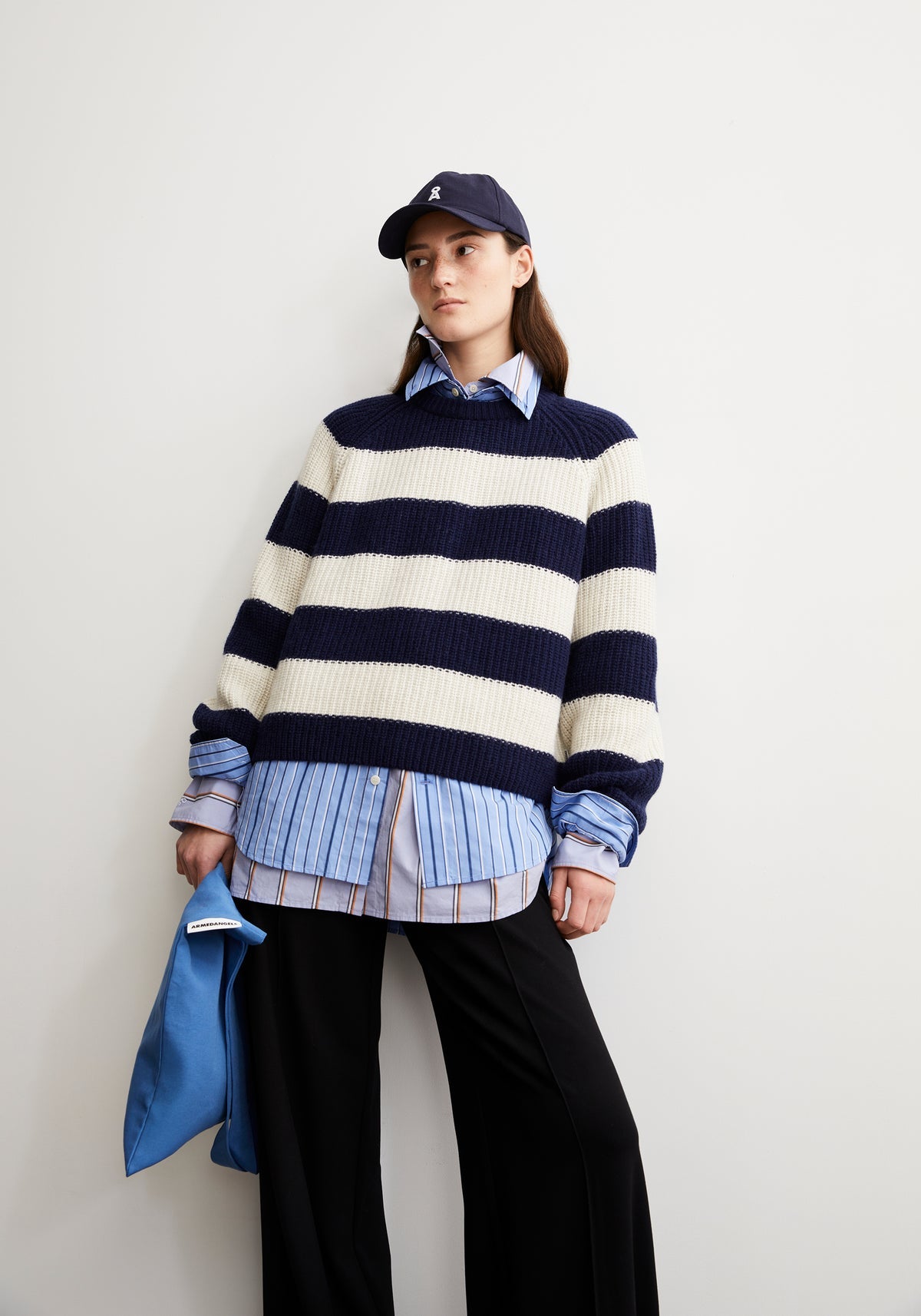 Pullover KAAGI STRIPES - tinted navy