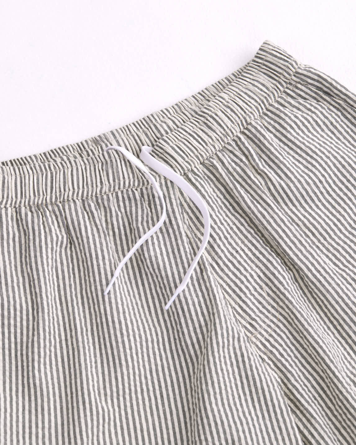 Hose Rishi Shorts - Green/White Seersucker