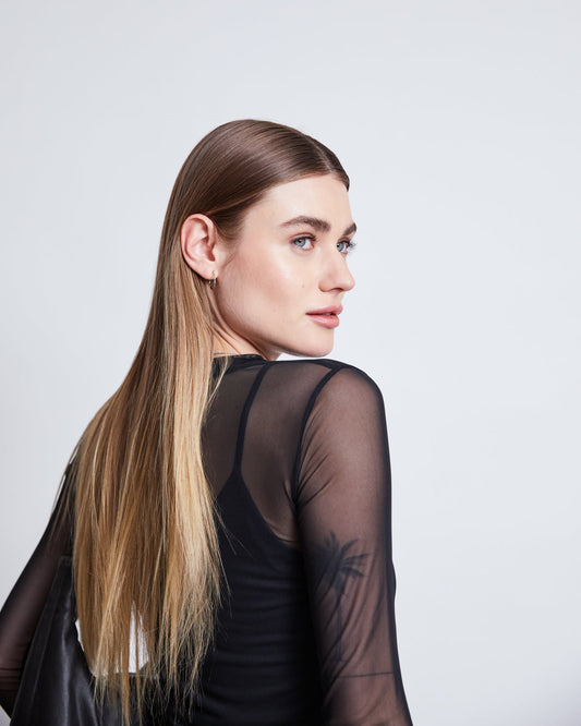 MESH LONGSLEEVE DORA - black