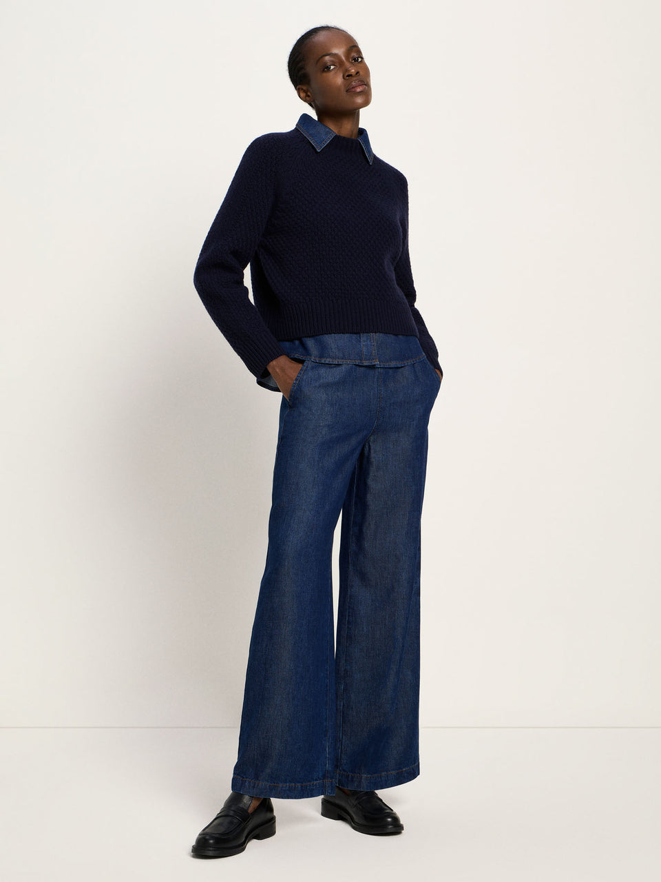 STRUKTURPULLOVER - aus Merinowolle und Kaschmir - diverse Farben