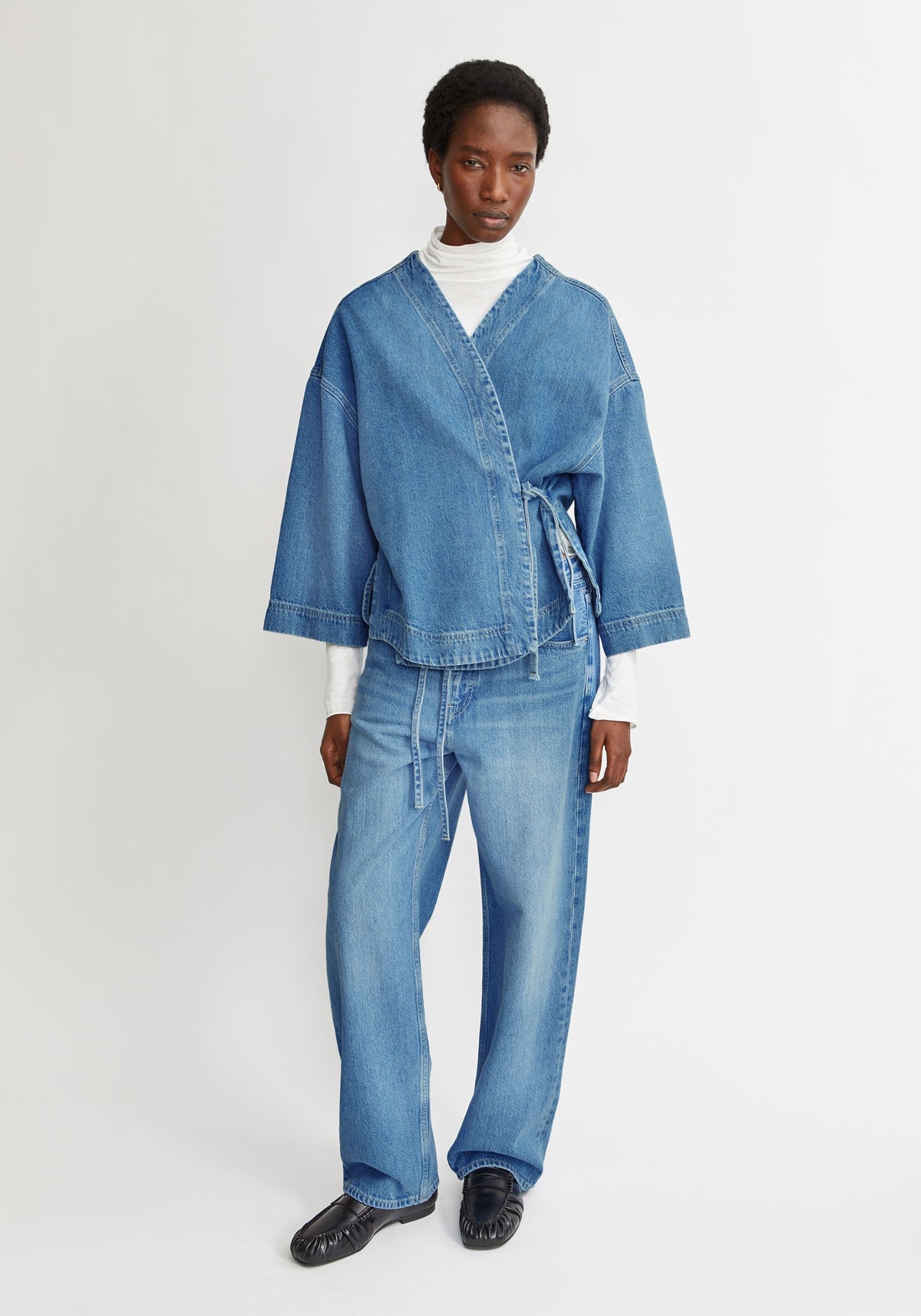 Jeans HAAYI LOW WAIST BAGGY - TENCEL™ LYOCELL MIX NON STRETCH aero