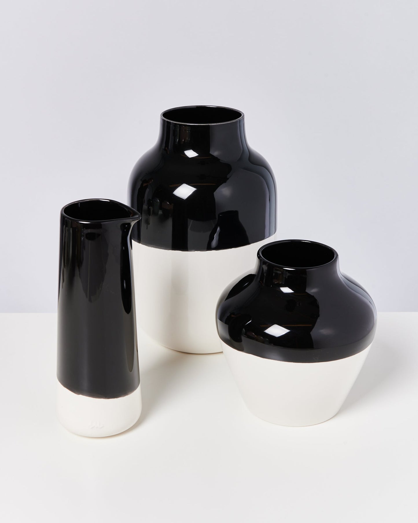 Vase Nuno L schwarz weiß