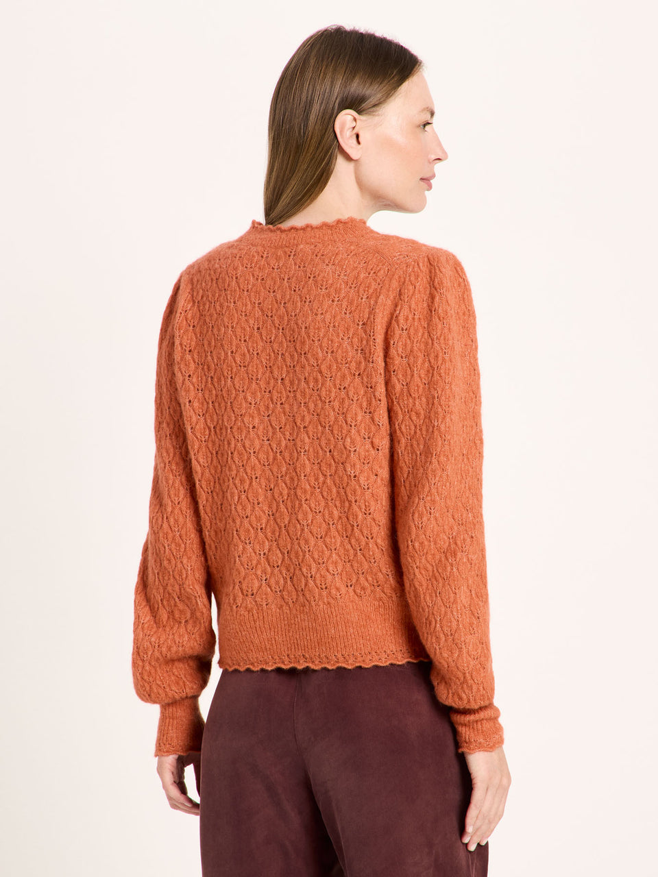 Ajour Pullover aus Alpakawolle und Schurwolle - verschiedene Farben