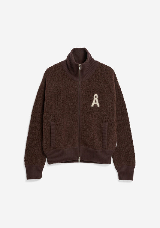 ICONIC Å Bouclé-Strickjacke - claystone