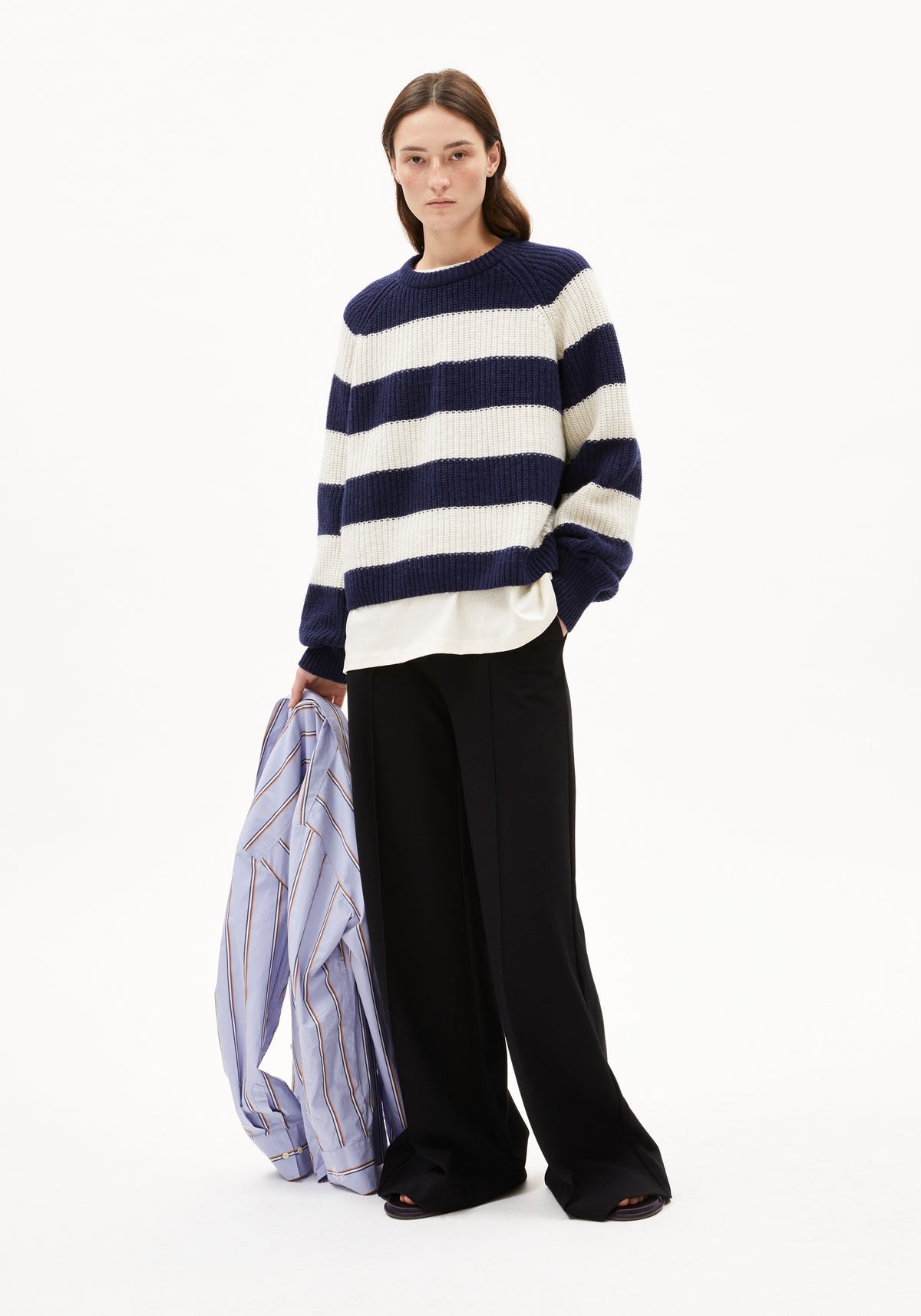 Pullover KAAGI STRIPES - tinted navy