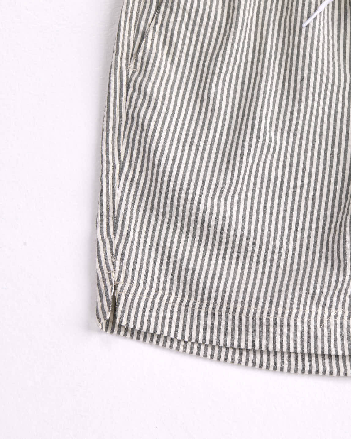 Hose Rishi Shorts - Green/White Seersucker
