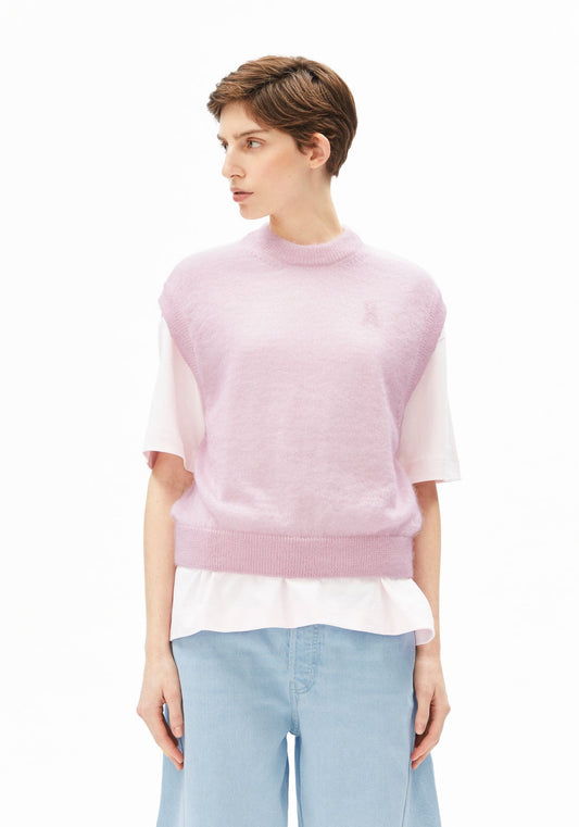 Pullunder MOHAIR BLEND KNIT VEST - pink mist