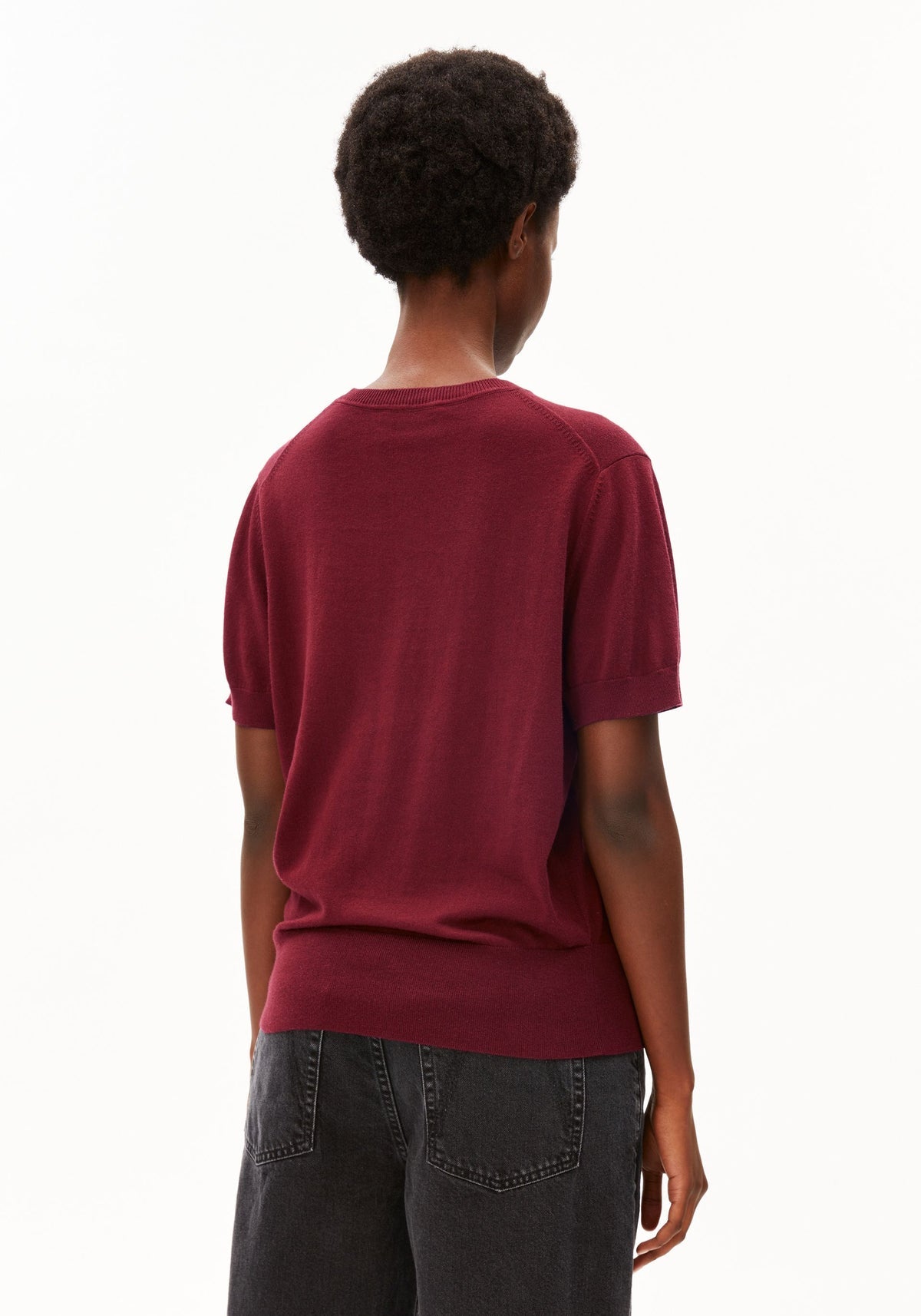 Feinstrickpullover Kurzarm/ Strickshirt FINE S SL - diverse Farben