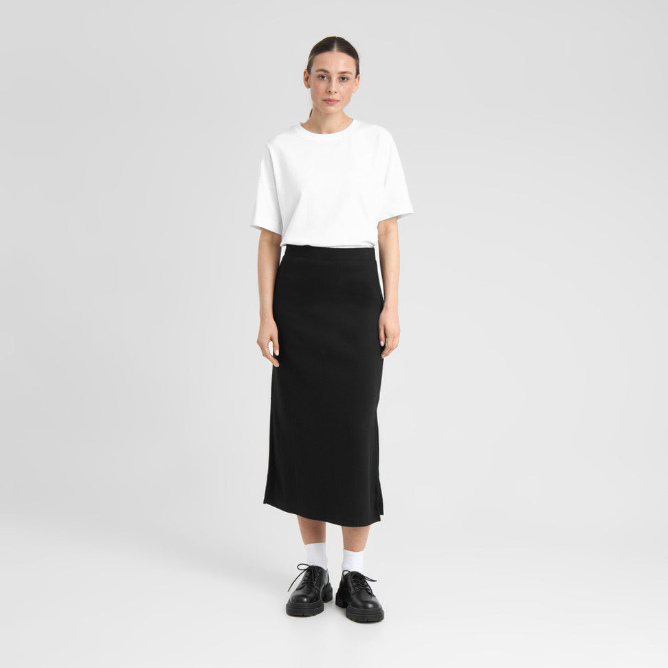 Rib Skirt Kvarnvik - black