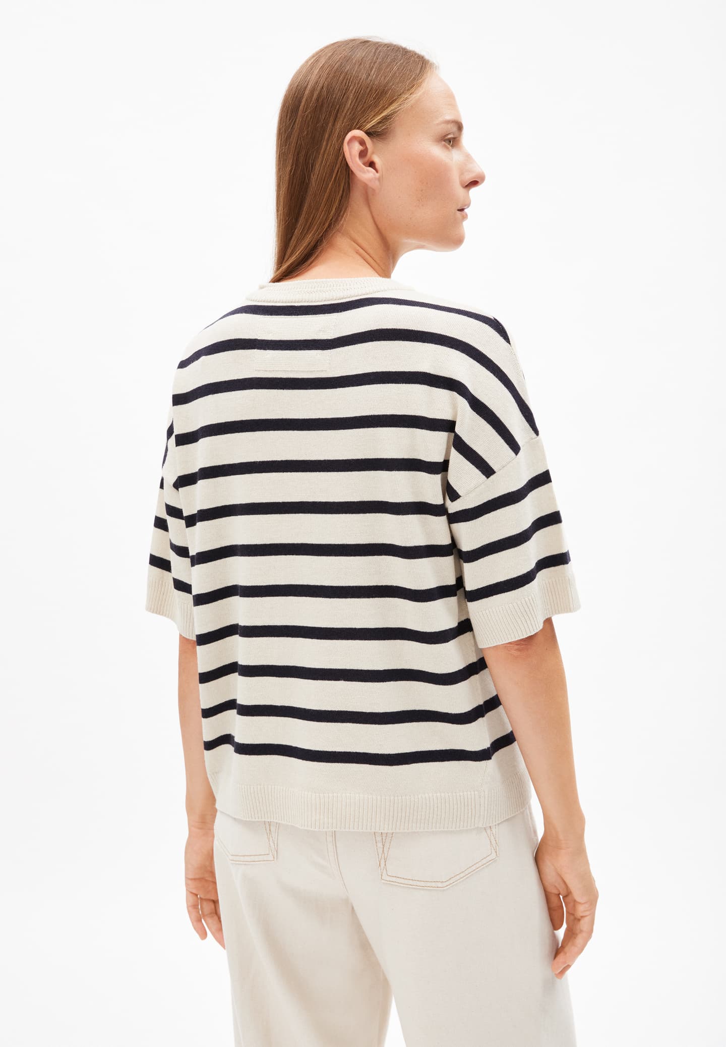 Strickshirt LIZAA LINO STRIPES - diverse Farben
