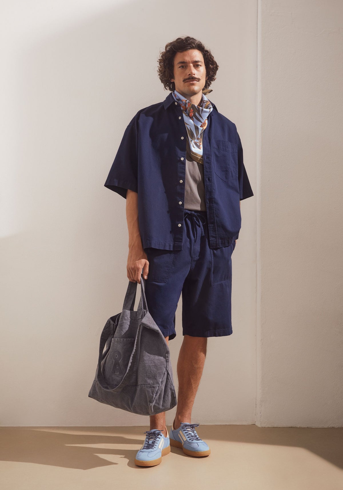 Shorts COTTON LINO Baumwolle-Leinen-Mix - tinted navy