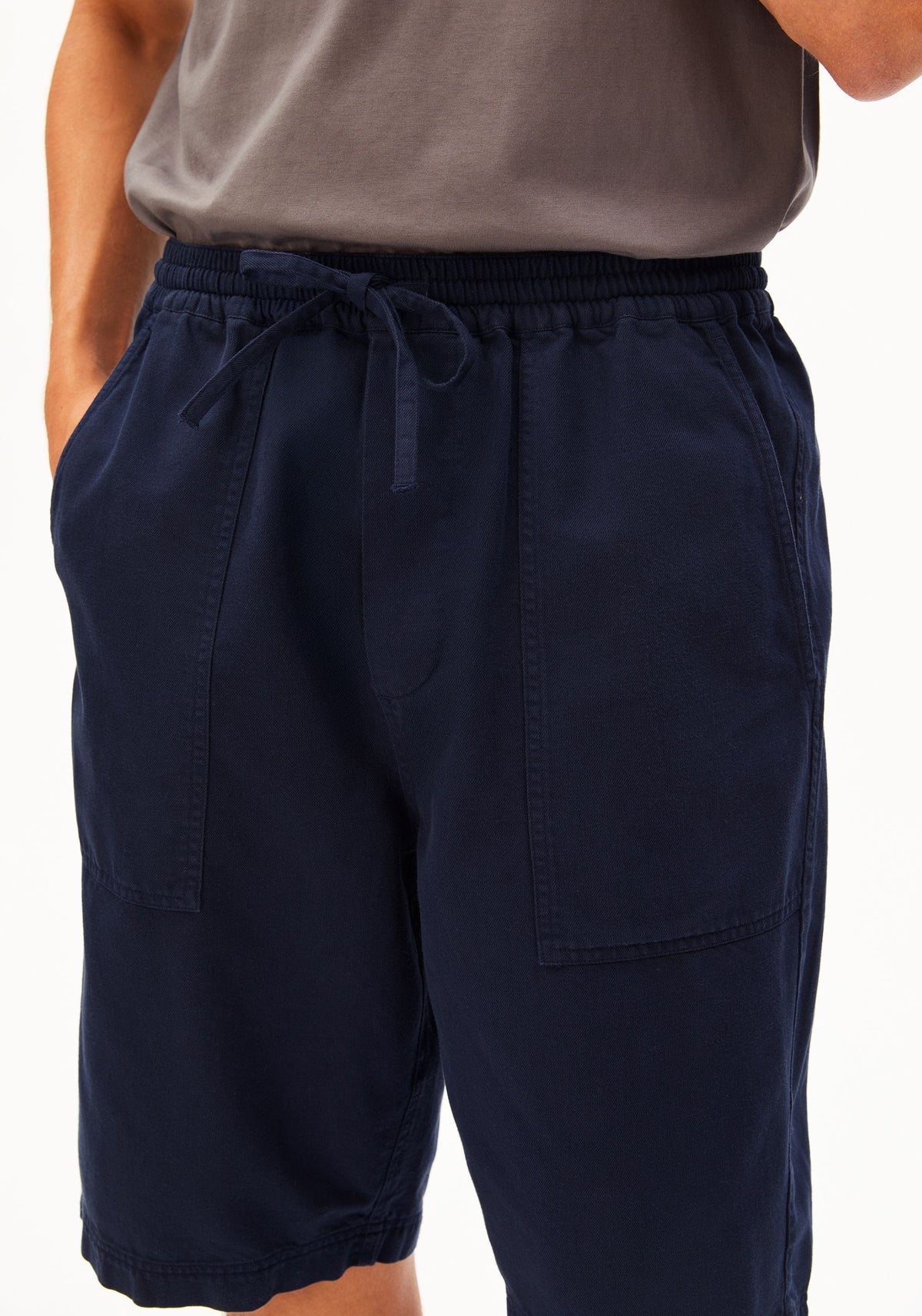 Shorts COTTON LINO Baumwolle-Leinen-Mix - tinted navy