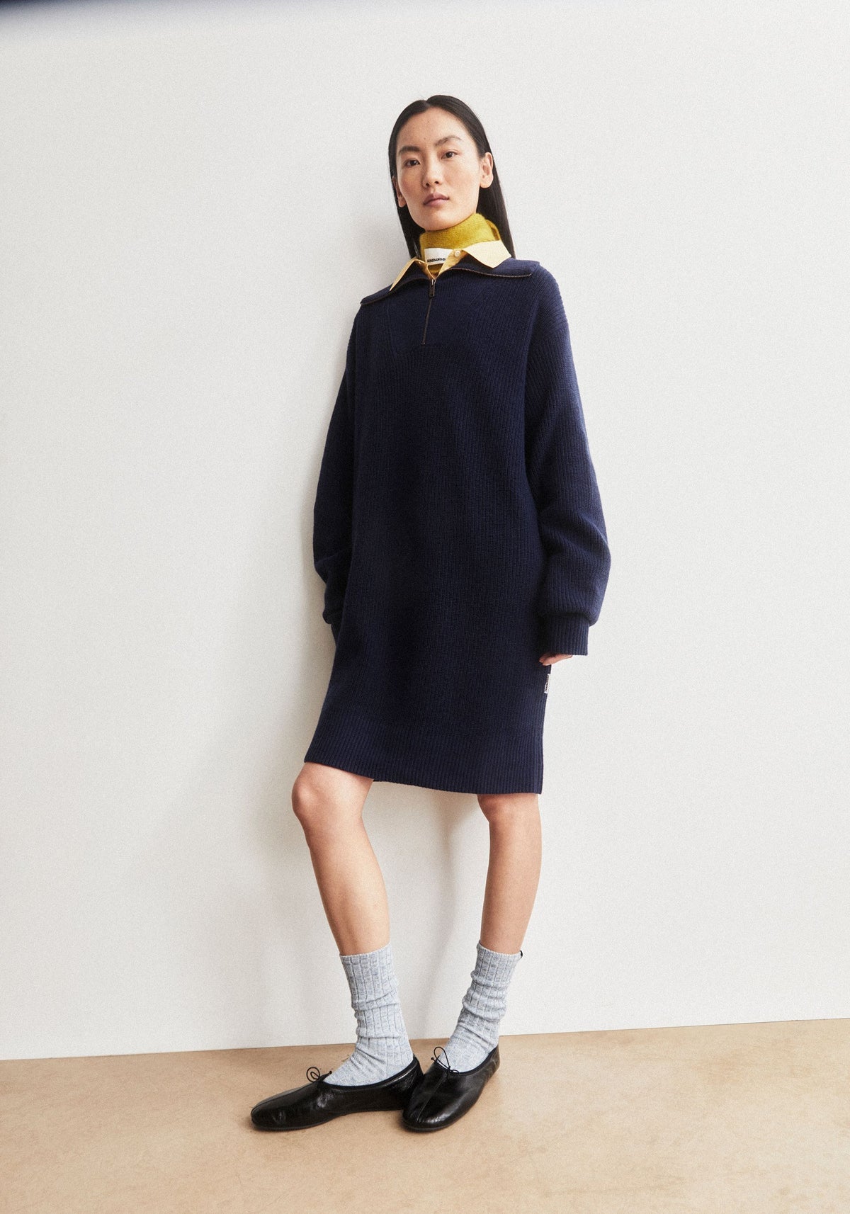Kleid TROYER RIPP-STRICKKLEID - tinted navy