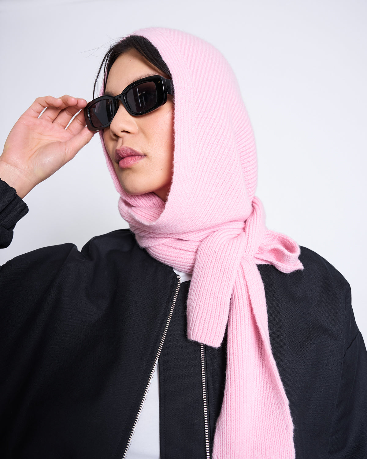 LAMBSWOOL HOODED SCARF NIRA- verschiedene Farben
