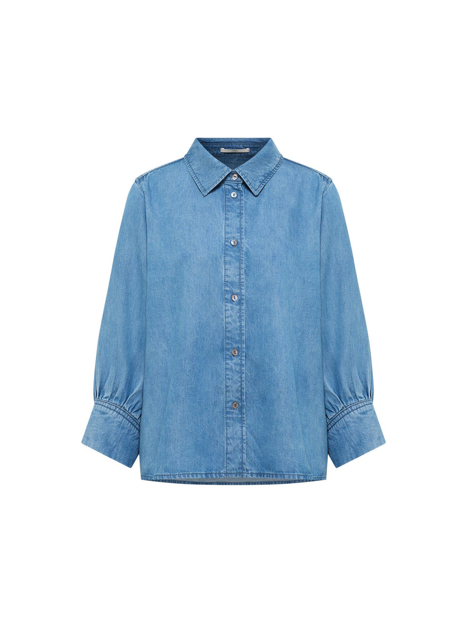 JEANS BLUSE - aus TENCEL™ - mid blue denim