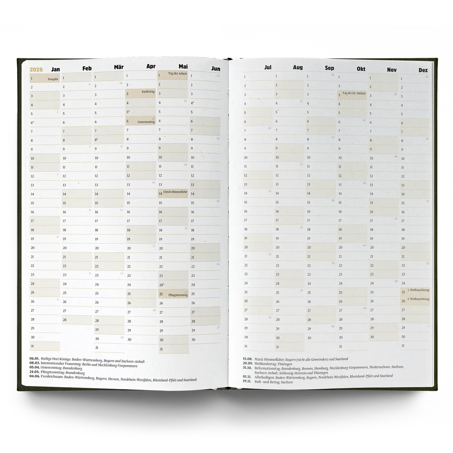 Ein guter Plan 2026 - verschiedene Farben