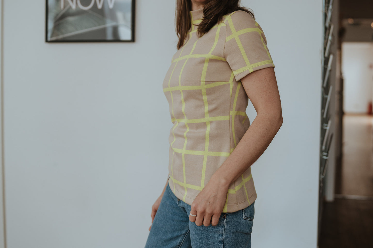Rollkragen-Pullover kurzarm für Frauen