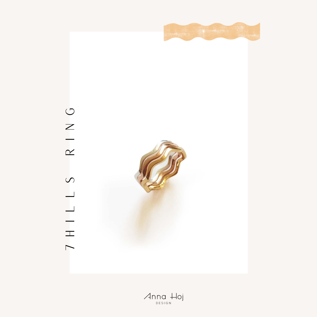 7 HILLS Ring - Gelbgold