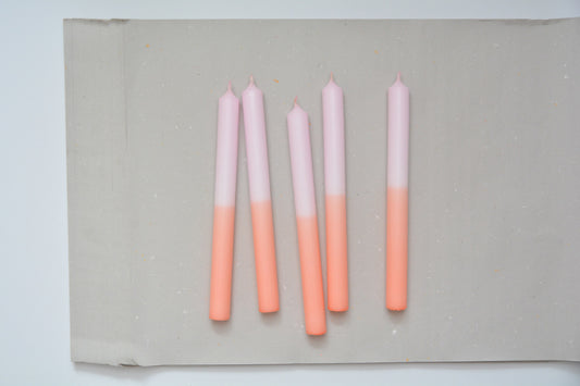 Stabkerze apricot & rosa & pink (No 25)