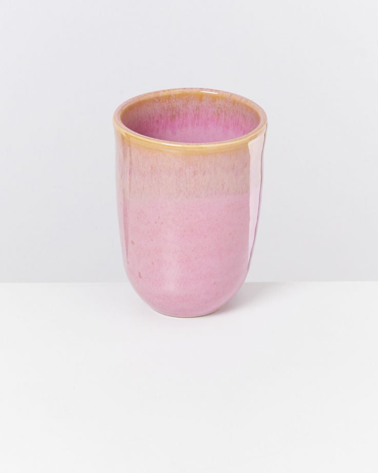 Becher Copa Alto groß gelb rose
