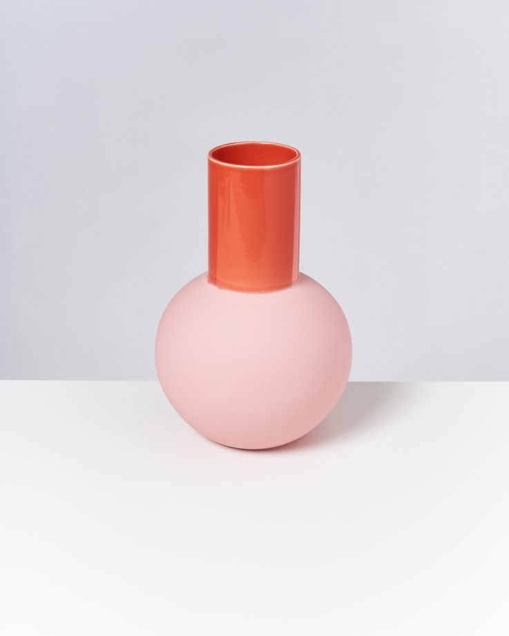 Vase Bola L rosé coral