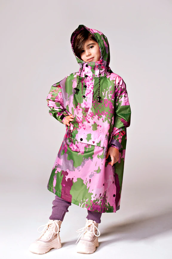 Kids Digi Sprin Camo - Kinder Regenponcho