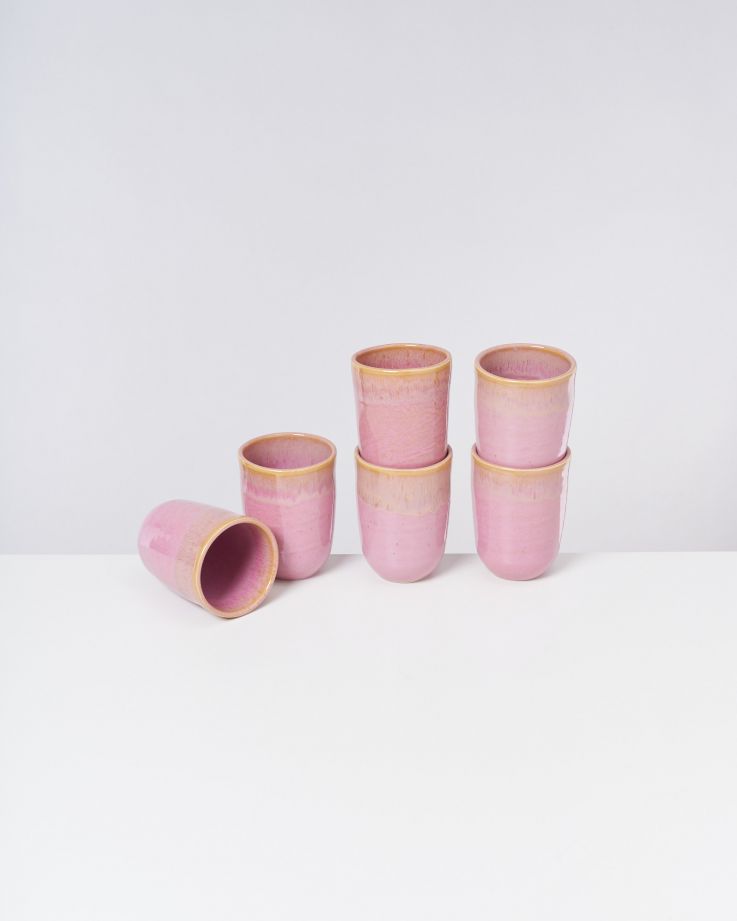 Becher Copa Alto groß gelb rose