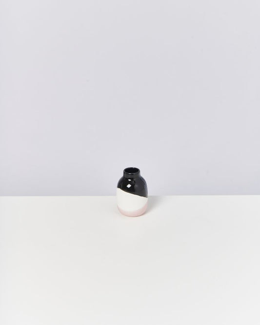 Vase Nuno S schwarz weiß rosé