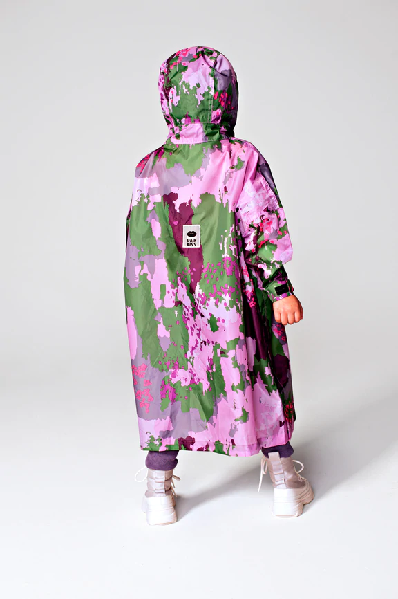 Kids Digi Sprin Camo - Kinder Regenponcho